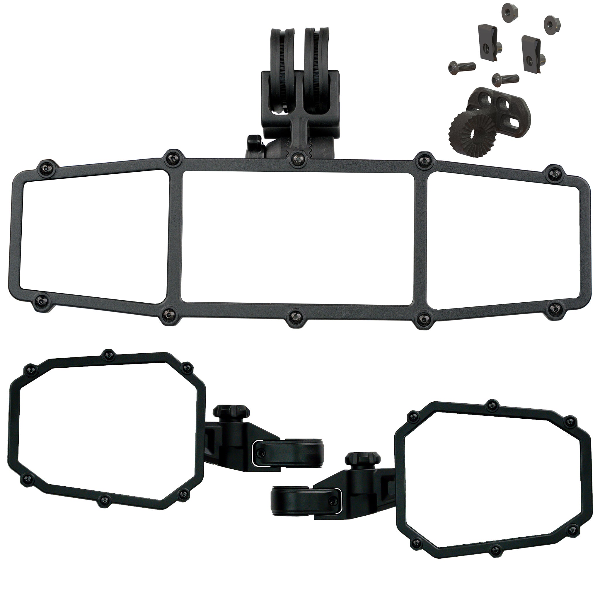 UTV REARVIEW & SIDEVIEW MIRRORS TRIFECTA - ELITE SERIES 1 - LIFETIME WARRANTY