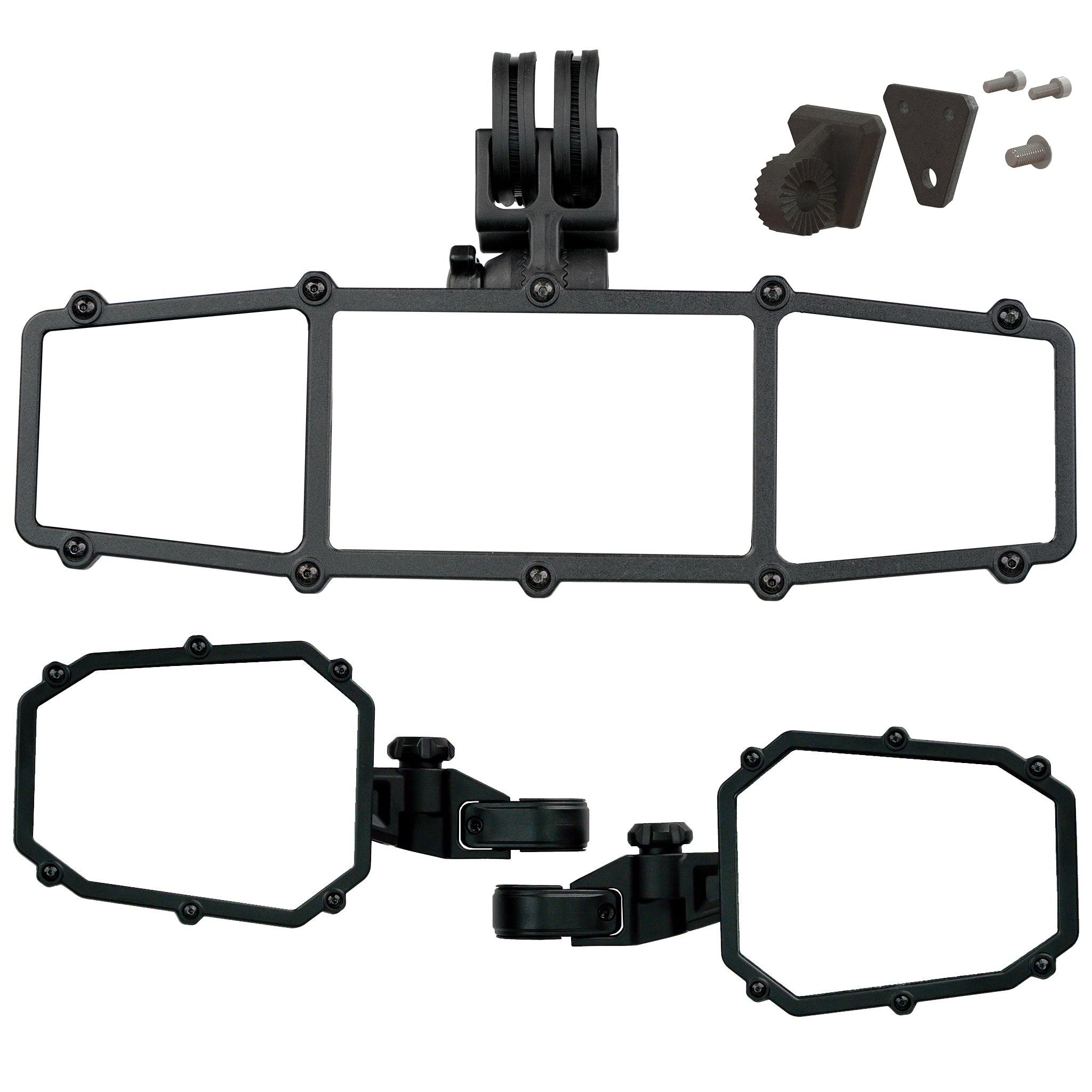 UTV REARVIEW & SIDEVIEW MIRRORS TRIFECTA - ELITE SERIES 1 - LIFETIME WARRANTY