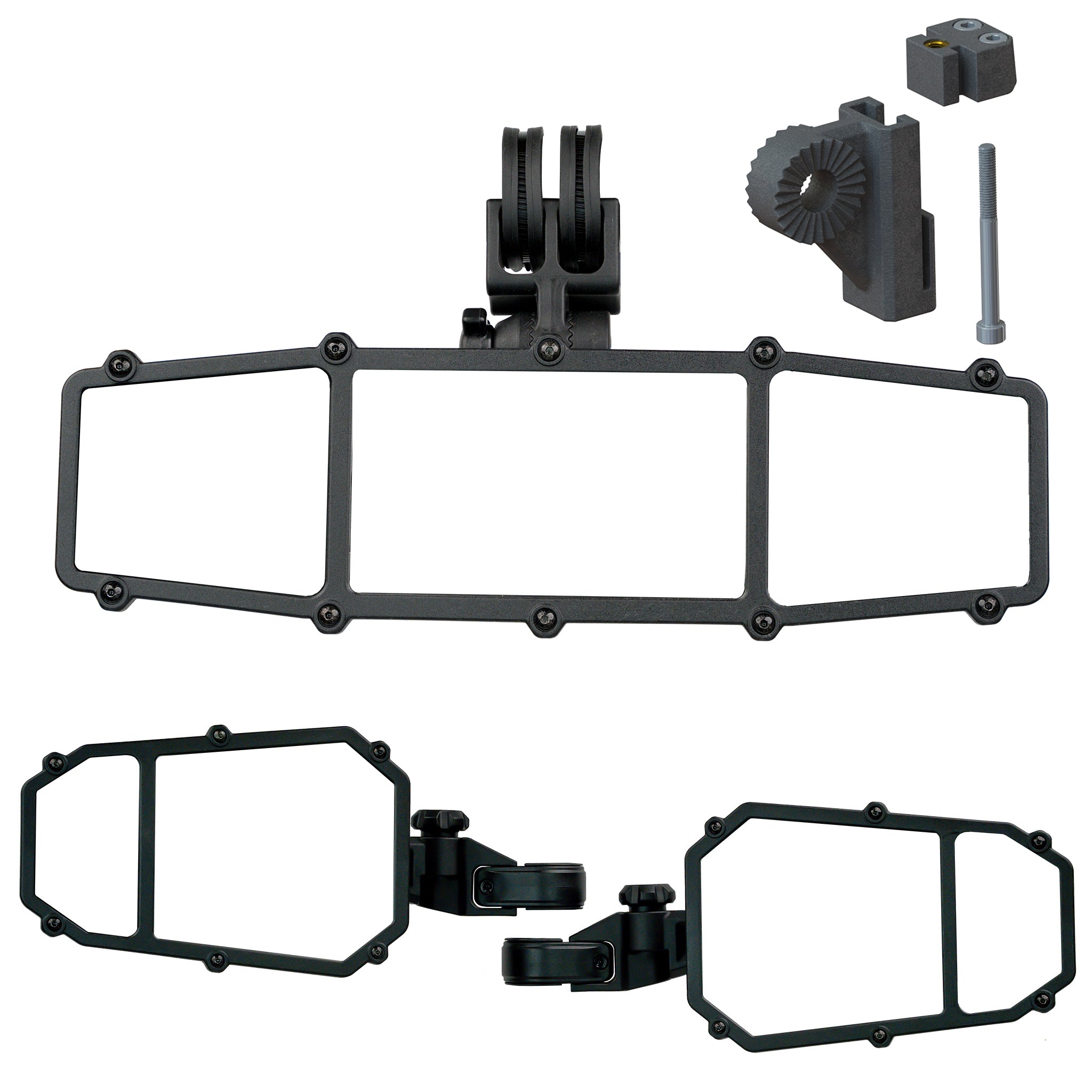 UTV REARVIEW & SIDEVIEW MIRRORS TRIFECTA - ELITE SERIES 1 - LIFETIME WARRANTY