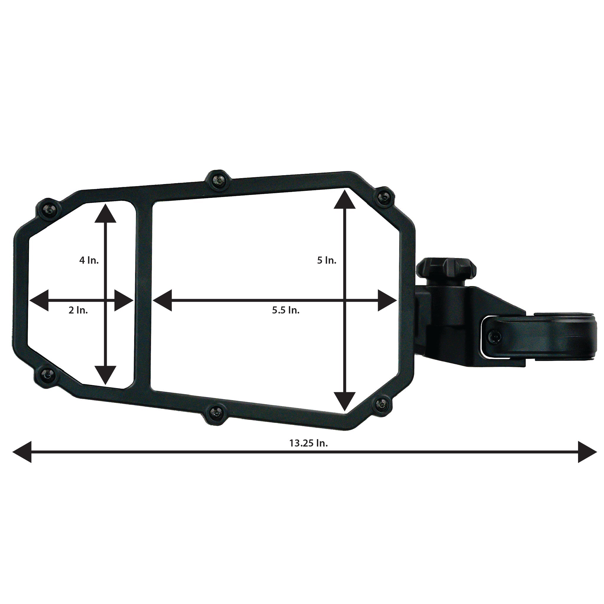 ELITE SERIES 2 - MIRRORS TRIFECTA PACK - CAN AM TRIANGLE TAB MOUNT