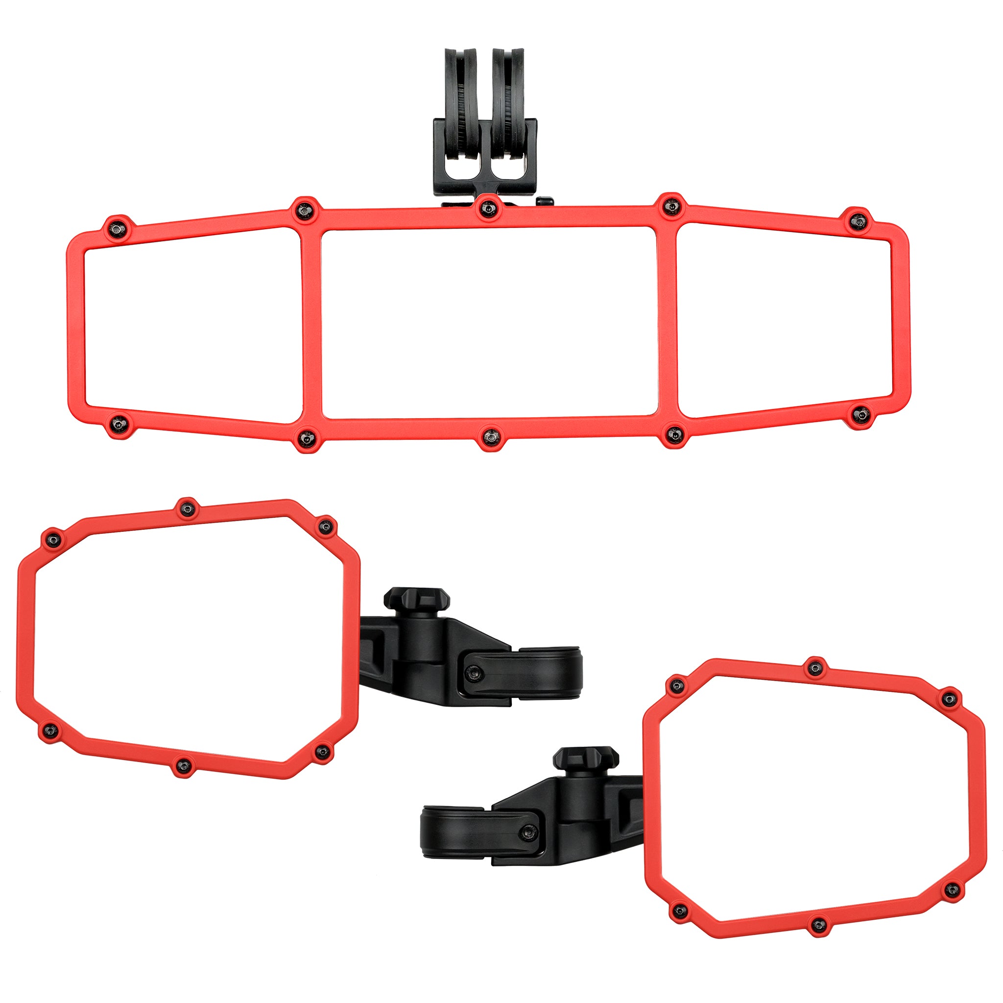 ELITE SERIES 1 - MIRRORS TRIFECTA PACK - CAN AM TRIANGLE TAB MOUNT