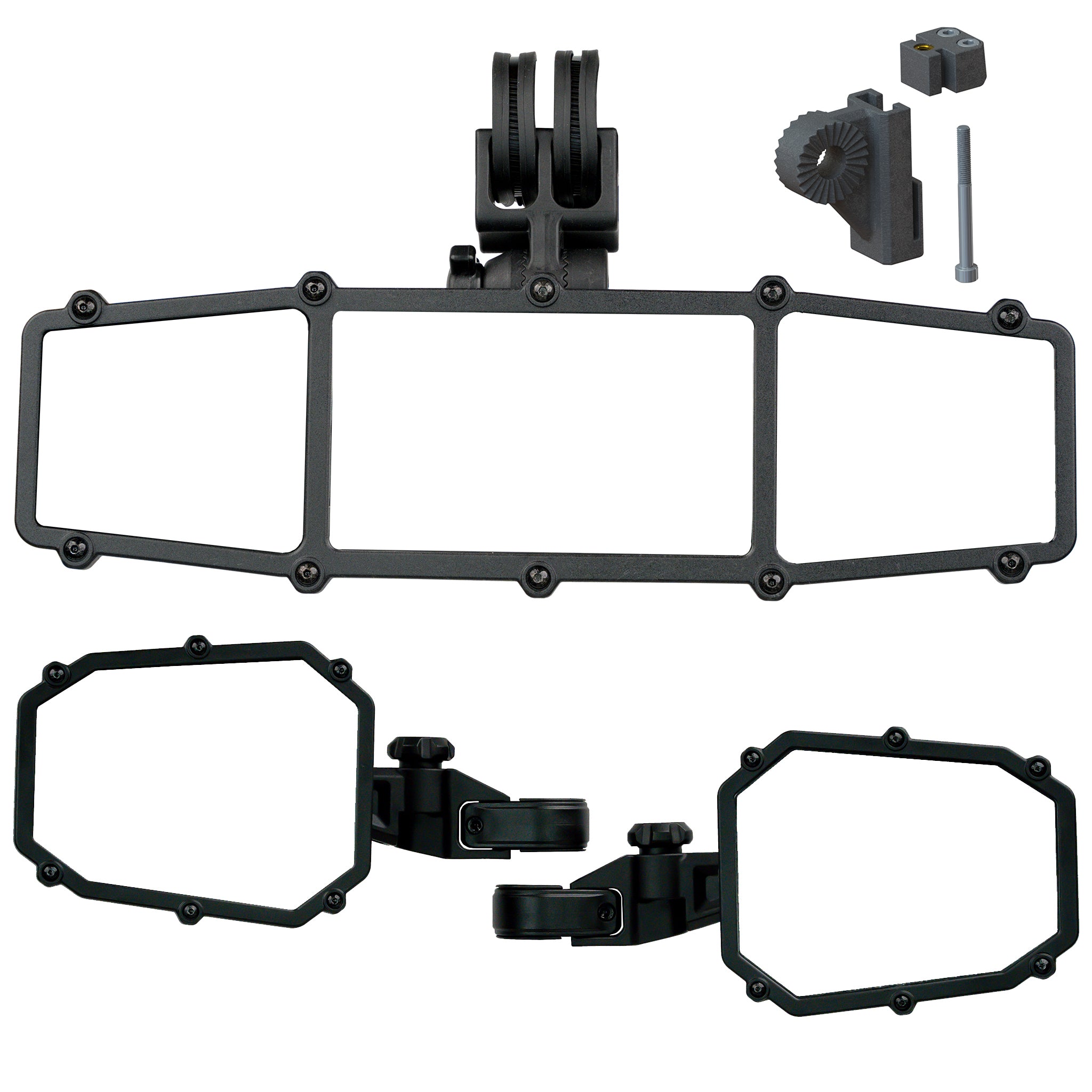 ELITE SERIES 1 - TRIFECTA UTV MIRRORS - POLARIS RANGER & CAN AM DEFENDER MODELS