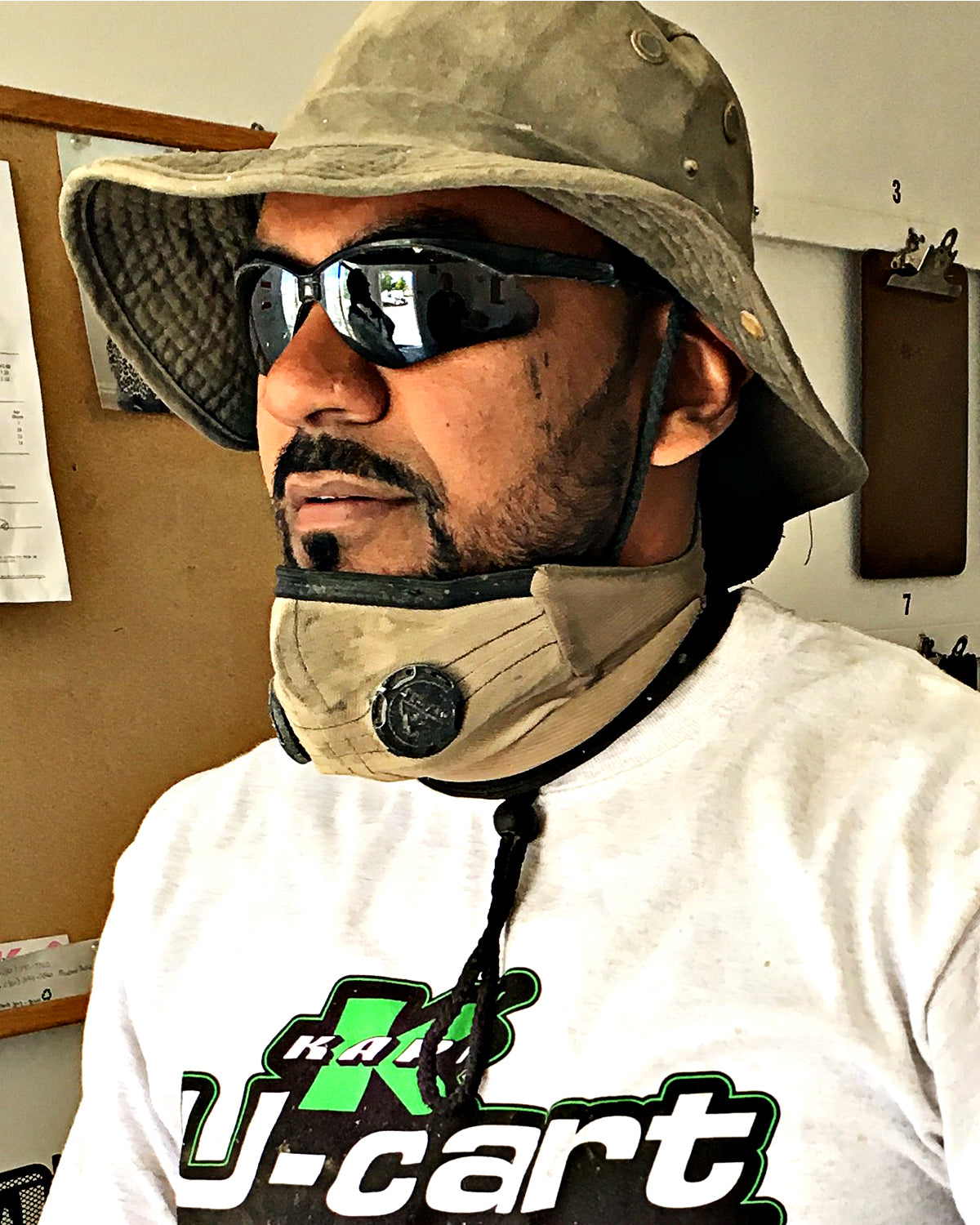 dust mask with goggles ATV Tek Camo Pro Series Rider Dust Mask